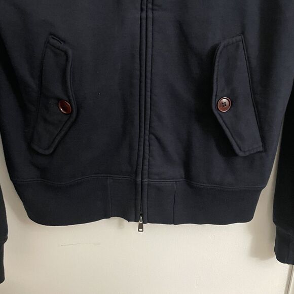 Todd Snyder Jacke Mens Small Dark Blue French Terry Barracuda Two-way Full Zip - Picture 4 of 10